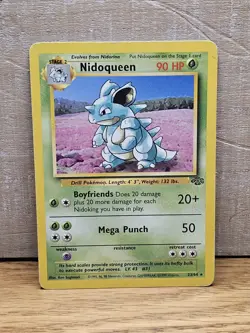 Nidoqueen 23/64 Jungle Non-Holo Rare Vintage Pokemon Card TCG - Image 1