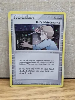 Bill's Maintenance 87/112 FireRed & LeafGreen Reverse Holo Pokemon Card TCG - Image 1