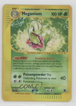 Meganium Reverse Foil Pokemon e-Card Series Expedition #18 2002 - Image 1