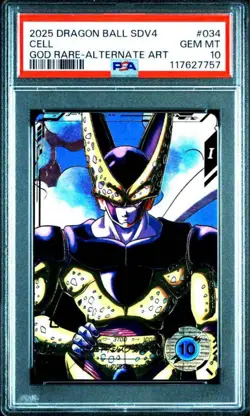 PSA 10 Cell Alternate Art SDV4-034 2025 Dragon Ball Super Divers Card Japanese - Image 1