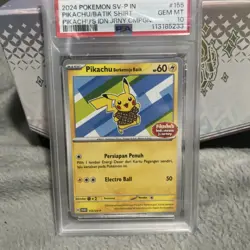 PSA 10 Pikachu Berkemeja Batik 155/SV-P Indonesia Journey Promo Pokemon Card B - Image 1