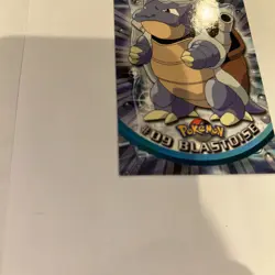 Pokemon TCG Blastoise Non Holo Topps TV Animation Edition 1999 Card #09 Used - Image 2