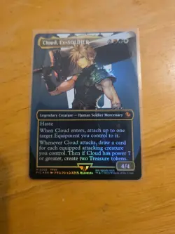MTG Commander: Final Fantasy Cloud, Ex-SOLDIER (Borderless) Foil M 202 - Image 1