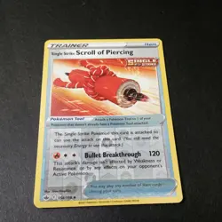 Pokemon Chilling Reign Single Strike Scroll Of Piercing Reverse Holo Uncommon... - Image 1