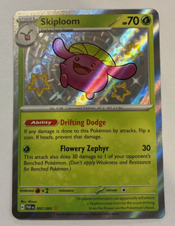 Skiploom Paldean Fates #97/91 Shiny Rare Pokemon 2024 LP - Image 1