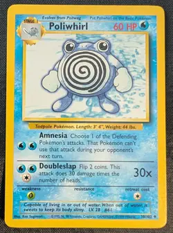Poliwhirl 38/102 Base Set Uncommon - LP - Pokemon TCG WOTC - Image 3