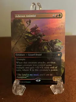 Ashroot Animist FDN Foundations MTG 345 FOIL RARE BORDERLESS M/NM Magic - Image 1