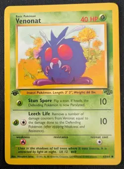 Venonat - 1st Edition - 63/64 Jungle - LP - Pokemon TCG WOTC - Image 3