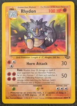 Rhydon - 45/64 Jungle - LP - Pokemon TCG WOTC Vintage - Image 3