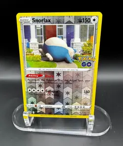 SNORLAX 055/078 HOLO RARE POKEMON GO POKEMON REVERSE HOLO LP - Image 1