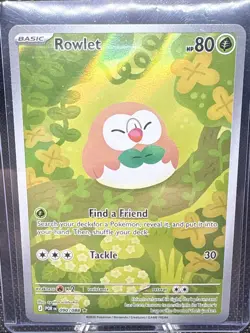 Pokemon TCG Rowlet Illustration Rare Full Art Rare S&V Perfect Order 090/088 - Image 1