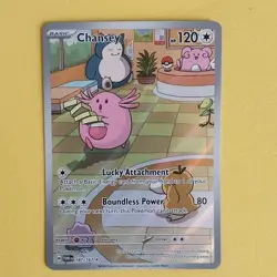 Pokemon Chansey 187/167 Sv06 Twilight Masquerade Illustration Rare Full Art Holo - Image 2