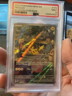 2023 Pokemon MEW- EN Pikachu #173 151 Illustration Rare. PSA 9 - Image 1