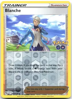 Blanche 064/078 Uncommon Pokemon GO Pokemon Reverse Holo Near Mint - Image 1
