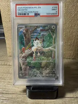 Pokemon Phantasmal Flames Meowth Illustration Rare 106/094 PSA 9 🐱 - Image 1