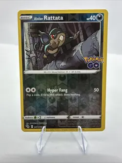 Alolan Rattata 041/078 Pokemon GO Reverse Holo LP - Image 1