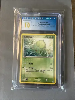 CGC Pristine 10 Bulbasaur 55/112 FireRed & LeafGreen 2004 Pokemon - Image 1