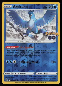 Articuno 024/078 Holo Rare Pokemon GO Pokemon Reverse Holo Near Mint - Image 1