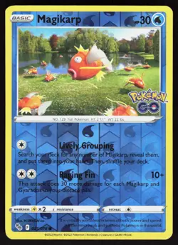Magikarp 021/078 Common Pokemon GO Pokemon Reverse Holo Near Mint - Image 1