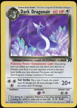 Dark Dragonair 33/82 UC Team Rocket Pokemon LP - Image 2
