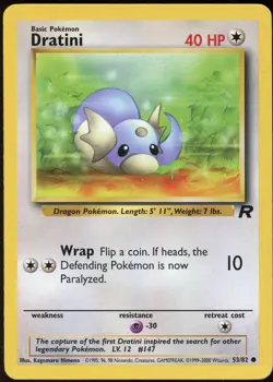 Dratini 53/82 C Team Rocket Pokemon LP - Image 2