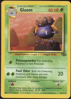 Gloom 37/64 UC Jungle Pokemon LP - Image 2