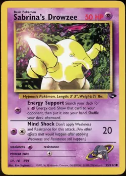 Sabrina's Drowzee 95/132 C Gym Challenge Pokemon LP - Image 2