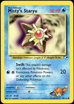 Misty's Staryu 90/132 C Gym Heroes Pokemon LP - Image 2