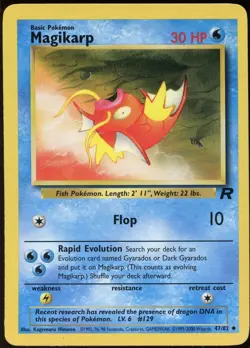 Magikarp 47/82 UC Team Rocket Pokemon LP - Image 2