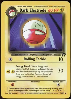 Dark Electrode 34/82 UC Team Rocket Pokemon LP - Image 2