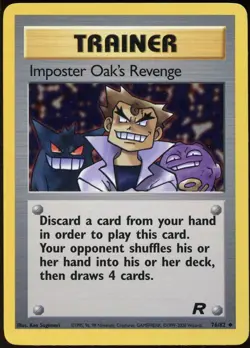 Imposter Oak's Revenge 76/82 UC Team Rocket Pokemon LP - Image 2