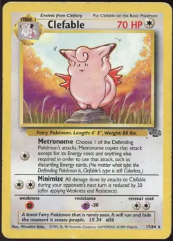 Clefable 17/64 R Jungle Pokemon MP - Image 2