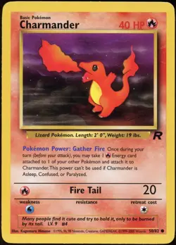 Charmander 50/82 C Team Rocket Pokemon LP - Image 2