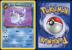 Dark Vaporeon 45/82 UC Team Rocket Pokemon MP (Small dent top left back) - Image 1