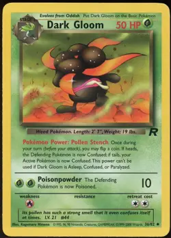 Dark Gloom 36/82 UC Team Rocket Pokemon LP - Image 2