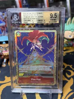 BGS 9.5 One Piece OP05-019 R Fire Fist - English - Best Selection Vol.2 - Graded - Image 1