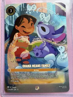 Ohana Means Family 224/204 (Enchanted) Disney Lorcana Winterspell NM Pack Fresh - Image 1