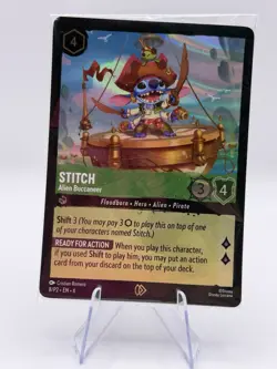Disney Stitch-Alien Buccaneer Character Card 8 Lorcana Promo Holo sealed - Image 1
