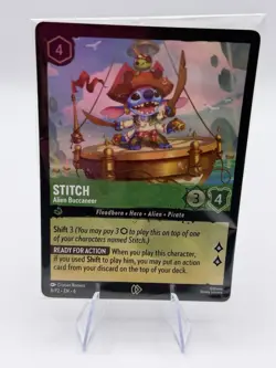 Disney Stitch-Alien Buccaneer Character Card 8 Lorcana Promo Holo sealed - Image 2