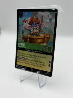 Disney Stitch-Alien Buccaneer Character Card 8 Lorcana Promo Holo sealed - Image 3