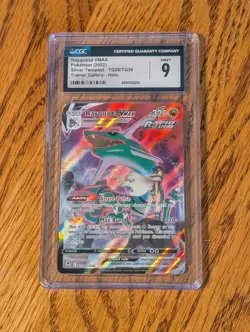 Pokemon TCG Rayquaza VMAX Ultra Rare Holo Card TG20/TG30 Near Mint Condition - Image 1