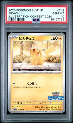 PSA 10 Pikachu 242/SV-P Pokemon Illustration Contest 2024 Promo Card Japanese - Image 1