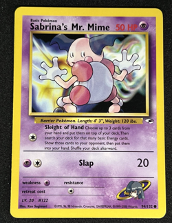 Sabrina's Mr. Mime 94/132 WOTC Gym Heroes - Non-Holo Common Pokemon Card LP - Image 1