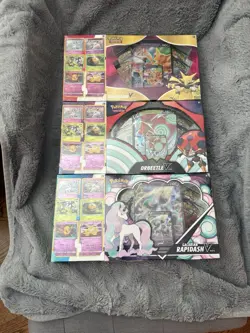 2021 Rapidash, Alakazam, & Orbeetle V Sealed Boxes + 18 Promo Cards Complete Set - Image 1