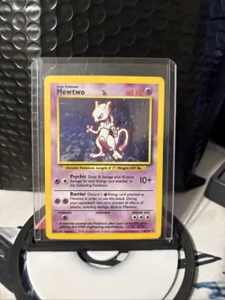 Pokemon Mewtwo TCG Base Set Holo Rare Card 10/102 - Image 1