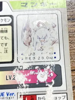 Pokemon Carddass Card Mankey File No.56 Bandai Pocket Monsters 1997 - Image 3