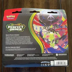 Pokemon Mega Evolution Perfect Order 3-Pack Blister Chikorita Promo Card New - Image 2