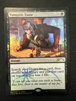 1x HP/DMG Vampiric Tutor J18 Judge Promo 2018 FOIL MTG Magic Card - Image 1