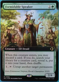 Formidable Speaker (Extended Art) FOIL Lorwyn Eclipsed NM (514716) ABUGames - Image 1