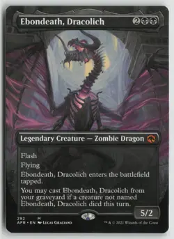 Ebondeath, Dracolich (Borderless) LP 292 AFR DND MTG - Image 1